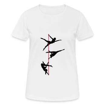 Pole Dance, Poledance - Frauen T-Shirt atmungsaktiv - Weiß - Vorne - AI Model Female 172 dark (172cm)