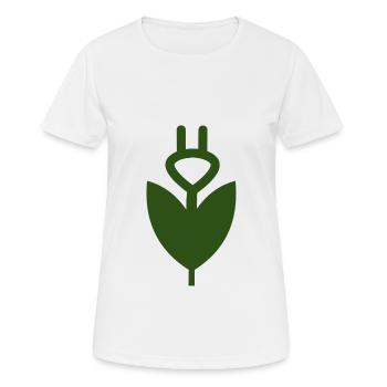 Elektrische Blume - Frauen T-Shirt atmungsaktiv - Weiß - Vorne - AI Model Female 172 dark (172cm)