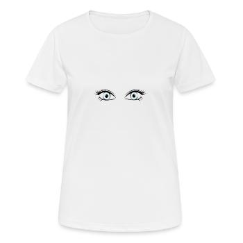 œil - T-shirt respirant Femme - blanc - Devant - AI Model Female 172 dark (172cm)