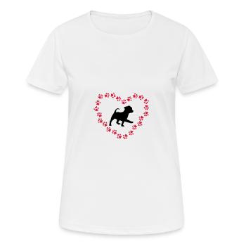Chien, amour de chien - T-shirt respirant Femme - blanc - Devant - AI Model Female 172 dark (172cm)