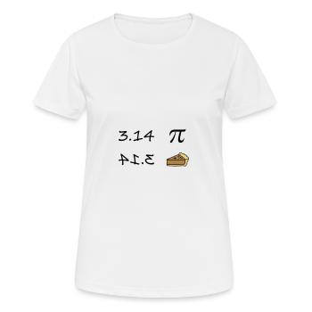 Pi - Pie - Frauen T-Shirt atmungsaktiv - Weiß - Vorne - AI Model Female 172 dark (172cm)