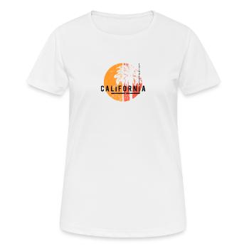 Isla Vista Californie Palmier indigène cool - T-shirt respirant Femme - blanc - Devant - AI Model Female 172 dark (172cm)