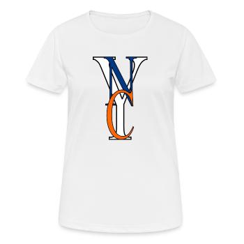 NYC Logo - Frauen T-Shirt atmungsaktiv - Weiß - Vorne - AI Model Female 172 dark (172cm)