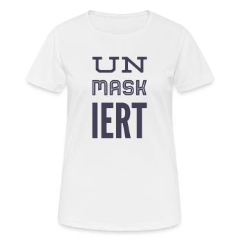 UN MASKED - Démasqué - Démasqué. NOUVEAU HIT! - T-shirt respirant Femme - blanc - Devant - AI Model Female 172 dark (172cm)