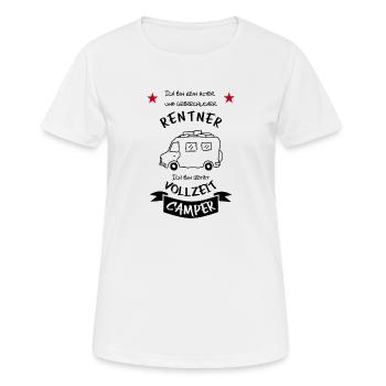 vollzeit camper wohnmobil - Frauen T-Shirt atmungsaktiv - Weiß - Vorne - AI Model Female 172 dark (172cm)