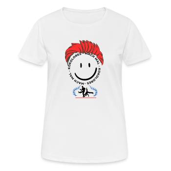 Cooles Shirt, Trend T-shirt, happiness kokolores - Frauen T-Shirt atmungsaktiv - Weiß - Vorne - AI Model Female 172 dark (172cm)
