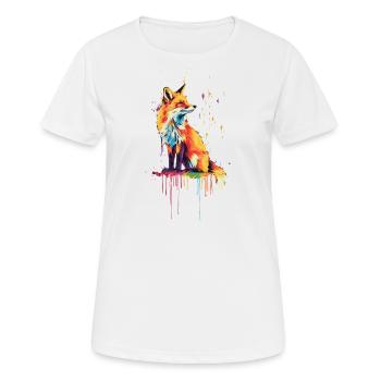 Renard roux - T-shirt respirant Femme - blanc - Devant - AI Model Female 172 dark (172cm)