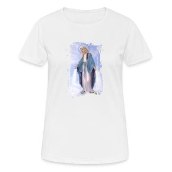 Holly Mary Maria Madonna Mariana Vierge Marie - T-shirt respirant Femme - blanc - Devant - AI Model Female 172 dark (172cm)
