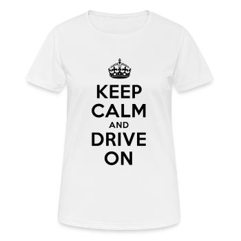 gardez le calme et continuez sur - T-shirt respirant Femme - blanc - Devant - AI Model Female 172 dark (172cm)