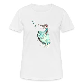Words in freedom - Women's Breathable T-Shirt - white - Front - AI Model Female 172 dark (172cm)