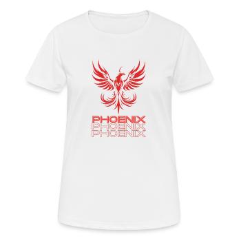 Phoenix - Frauen T-Shirt atmungsaktiv - Weiß - Vorne - AI Model Female 172 dark (172cm)