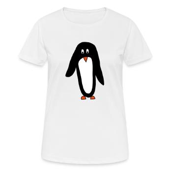 uiiii Handmade Animal "Penguin" - Women's Breathable T-Shirt - white - Front - AI Model Female 172 dark (172cm)