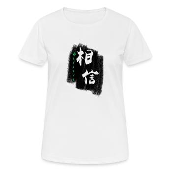 Croire en chinois - T-shirt respirant Femme - blanc - Devant - AI Model Female 172 dark (172cm)