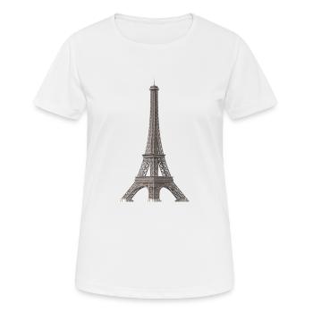 Eiffel Tower - Frauen T-Shirt atmungsaktiv - Weiß - Vorne - AI Model Female 172 dark (172cm)
