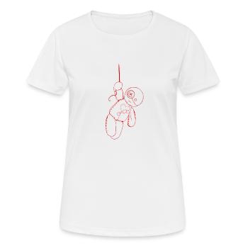 Voodoo-Puppe - Frauen T-Shirt atmungsaktiv - Weiß - Vorne - AI Model Female 172 dark (172cm)