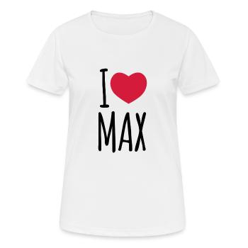 I love Max Maximilian - Women's Breathable T-Shirt - white - Front - AI Model Female 172 dark (172cm)