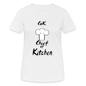 chef - T-shirt respirant Femme - blanc - Devant - AI Model Female 172 dark (172cm)