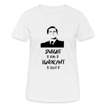 Dwight funny quote - Women's Breathable T-Shirt - white - Front - AI Model Female 172 dark (172cm)