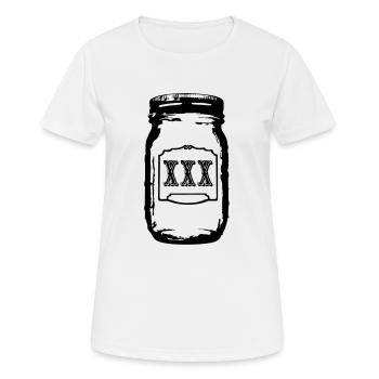 Moonshine im Glas - Frauen T-Shirt atmungsaktiv - Weiß - Vorne - AI Model Female 172 dark (172cm)