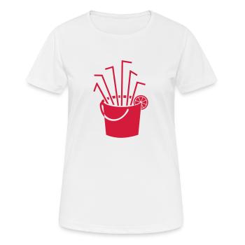 Alcool - T-shirt respirant Femme - blanc - Devant - AI Model Female 172 dark (172cm)