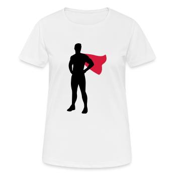 Superhero - Frauen T-Shirt atmungsaktiv - Weiß - Vorne - AI Model Female 172 dark (172cm)