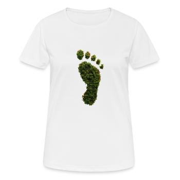 Ökologischer Fußabdruck - Frauen T-Shirt atmungsaktiv - Weiß - Vorne - AI Model Female 172 dark (172cm)