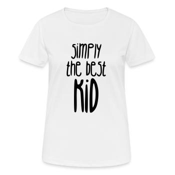adolescent / enfant / ado / adolescente - T-shirt respirant Femme - blanc - Devant - AI Model Female 172 dark (172cm)