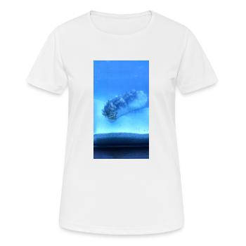 See Walze - Frauen T-Shirt atmungsaktiv - Weiß - Vorne - AI Model Female 172 dark (172cm)