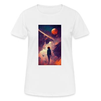 Spike Anime Hommage - Frauen T-Shirt atmungsaktiv - Weiß - Vorne - AI Model Female 172 dark (172cm)