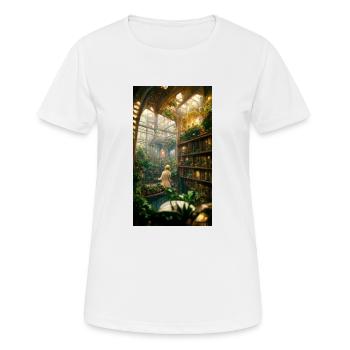 Secret library of garden inside a greenhouse - Women's Breathable T-Shirt - white - Front - AI Model Female 172 dark (172cm)