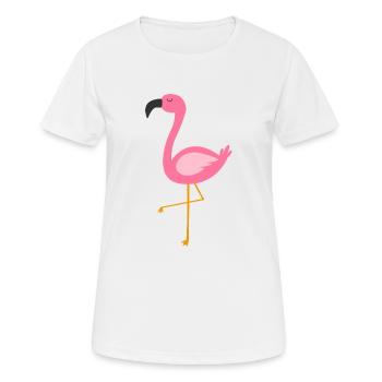 Flamant simple - T-shirt respirant Femme - blanc - Devant - AI Model Female 172 dark (172cm)