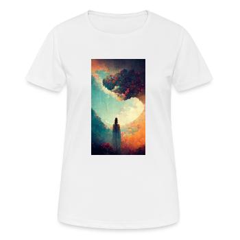 Friede - Frauen T-Shirt atmungsaktiv - Weiß - Vorne - AI Model Female 172 dark (172cm)