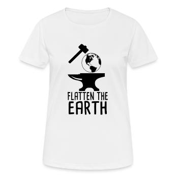 Flatten The Earth - Frauen T-Shirt atmungsaktiv - Weiß - Vorne - AI Model Female 172 dark (172cm)