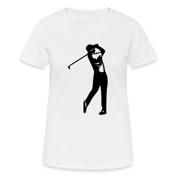 Silhouette de golfeur - T-shirt respirant Femme - blanc - Devant - AI Model Female 172 dark (172cm)