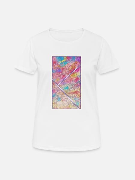 Colour in Frames - Frauen T-Shirt atmungsaktiv - Weiß