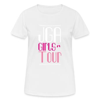 Jga Junggesellinnen Girls Tour - Frauen T-Shirt atmungsaktiv - Weiß - Vorne - AI Model Female 172 dark (172cm)