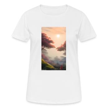 Mélodie céleste - T-shirt respirant Femme - blanc - Devant - AI Model Female 172 dark (172cm)
