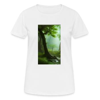 Silent forest magic - Women's Breathable T-Shirt - white - Front - AI Model Female 172 dark (172cm)