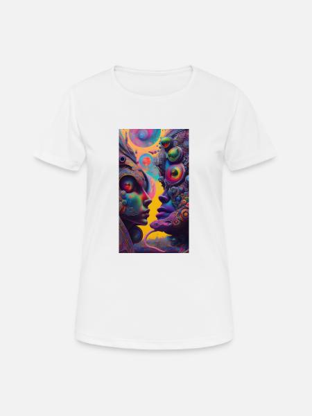 Chroma Kaleidoscope - Women's Breathable T-Shirt - white
