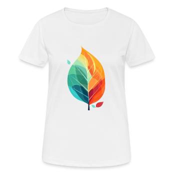 Feuille de vie - T-shirt respirant Femme - blanc - Devant - AI Model Female 172 dark (172cm)