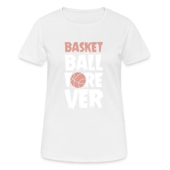 Le basketball pour toujours - T-shirt respirant Femme - blanc - Devant - AI Model Female 172 dark (172cm)