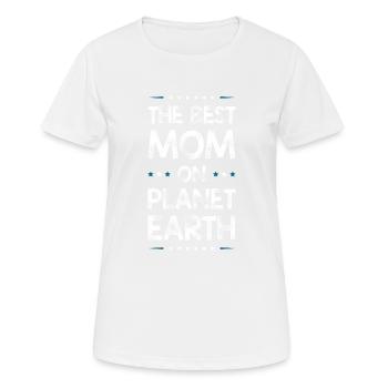 Best Mom Mom Quote Mom - Women's Breathable T-Shirt - white - Front - AI Model Female 172 dark (172cm)