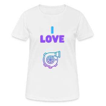 J’adore Turbo - T-shirt respirant Femme - blanc - Devant - AI Model Female 172 dark (172cm)