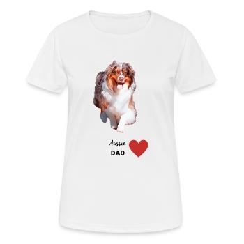 Aussie Dad - Frauen T-Shirt atmungsaktiv - Weiß - Vorne - AI Model Female 172 dark (172cm)
