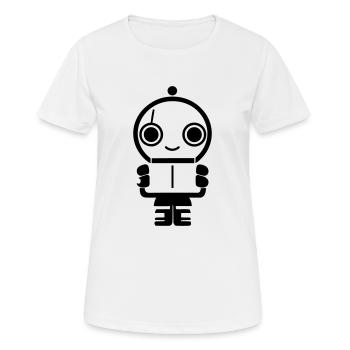 Kleiner Roboter - Frauen T-Shirt atmungsaktiv - Weiß - Vorne - AI Model Female 172 dark (172cm)