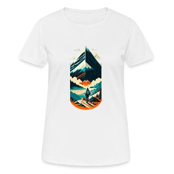 Wanderlust 01 - Frauen T-Shirt atmungsaktiv - Weiß - Vorne - AI Model Female 172 dark (172cm)