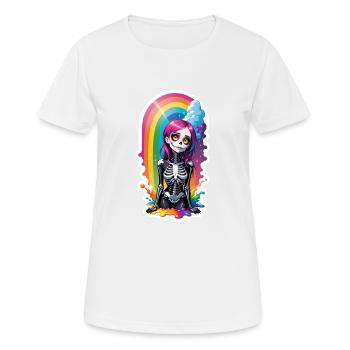 Halloween - Rock & Regenbogen - Frauen T-Shirt atmungsaktiv - Weiß - Vorne - AI Model Female 172 dark (172cm)