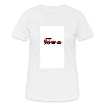 Chemin de fer - T-shirt respirant Femme - blanc - Devant - AI Model Female 172 dark (172cm)