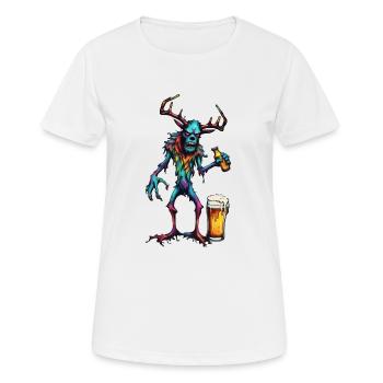 Wendigo / böser Geist / Besitzergreifend / Horror - Frauen T-Shirt atmungsaktiv - Weiß - Vorne - AI Model Female 172 dark (172cm)