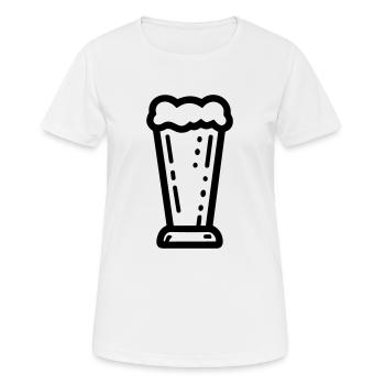 Bière - T-shirt respirant Femme - blanc - Devant - AI Model Female 172 dark (172cm)